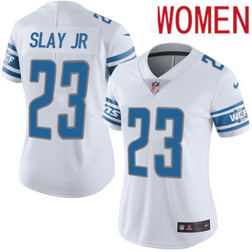Women Detroit Lions #23 Darius Slay Nike White Vapor Limited NFL Jersey